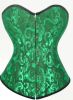 Adult Female Costumes to Hire - Green Corset - Damask pattern - L